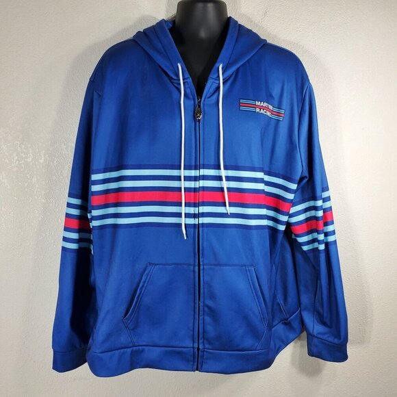 Martini Racing Blue Hoodie Jacket 2XL Blue Full Zip Jacket - Picture 1 of 6
